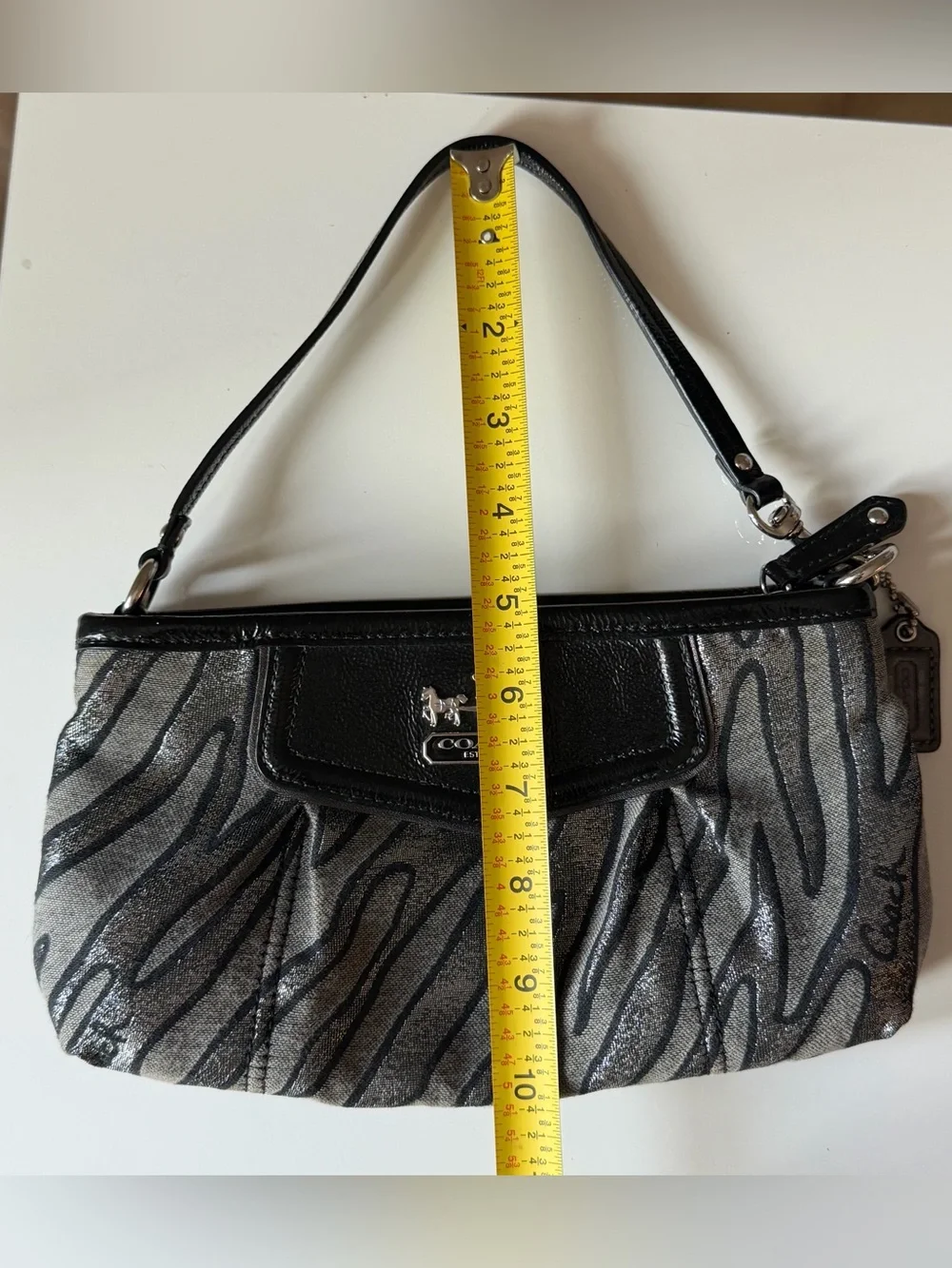 Coach Y2K Madison Zebra Print Convertible Shoulder Bag Wristlet Clutch